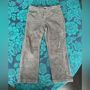 LOFT Women’s 29 8 Petite Gray Corduroy Pants Straight Leg High Rise